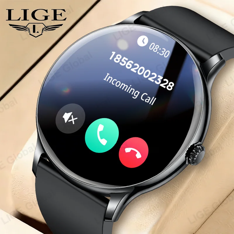 

Умные часы LIGE 2026 с Bluetooth-вызовами, мониторингом сердечного ритма и уровня кислорода в крови, 1.38 дюйма, новые, для мужчин и женщин, подарок на праздник