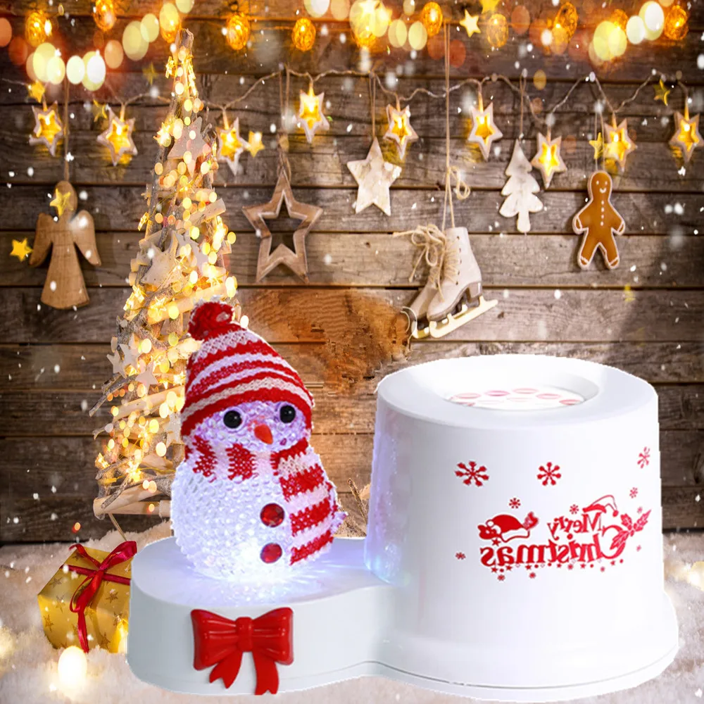 Christmas Snowflake Projector Lights Christmas Tree LED Night Lights Snowflake Christmas Decorations Home Fairy Lights New Year