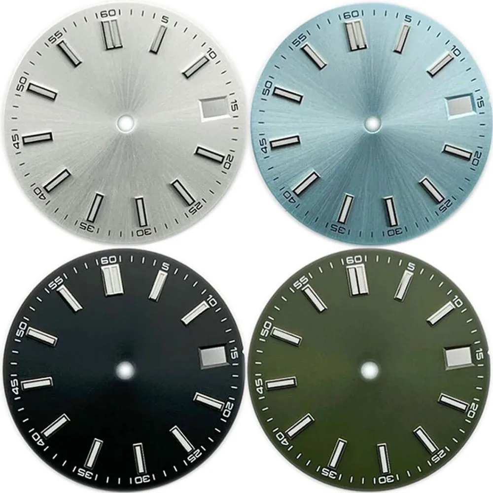 

28.5mm Watch Dial for NH35A 4R35 Movement Blue Green Luminous Dial 3.0 3.8 o'clock Mechanical Watch Face Accessories