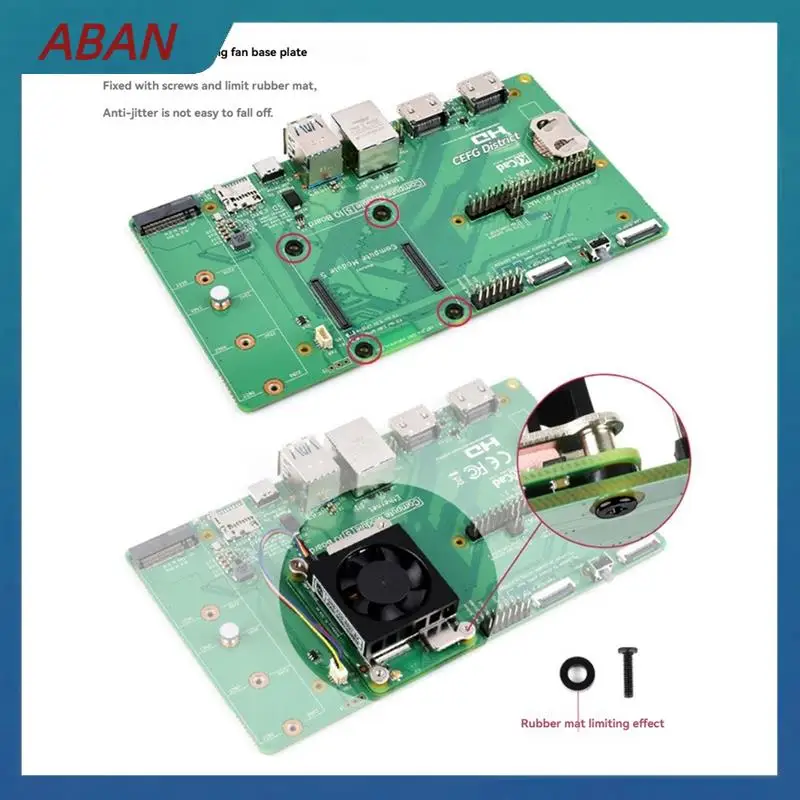 

Охлаждающий вентилятор ABAN CM5 для вычислительного модуля Raspberry Pi 5, малошумный, с теплопроводящей лентой CM5-FAN-3007-5V