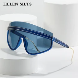 Fashion Shield One Piece Sunglasses Women Men Oversized Outdoor Goggles Sun Glasses Men Punk Half Frame Windproof Eyewear UV400