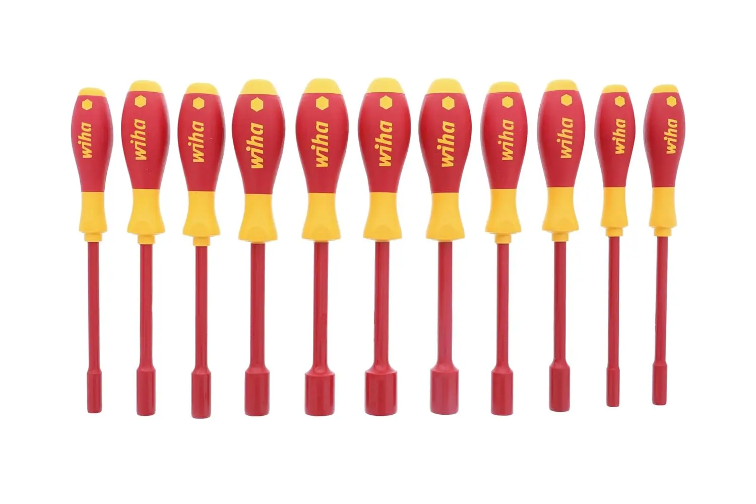 Wiha 32296 11-Piece 1000-Volt Insulated Nut Inch Driver Set