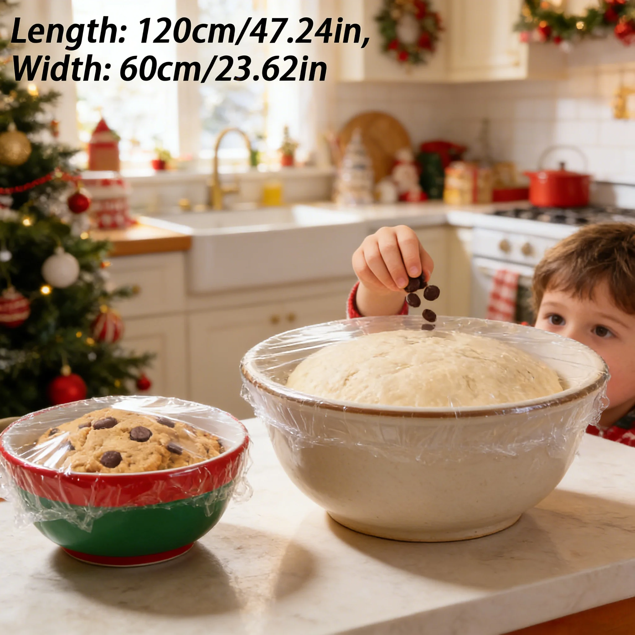 Large Clear Dust Cover 47x24 Inch for Post-Holiday Storage - Elastic Edge Protector for Fans, Seasonal Decor, and Kitchenware