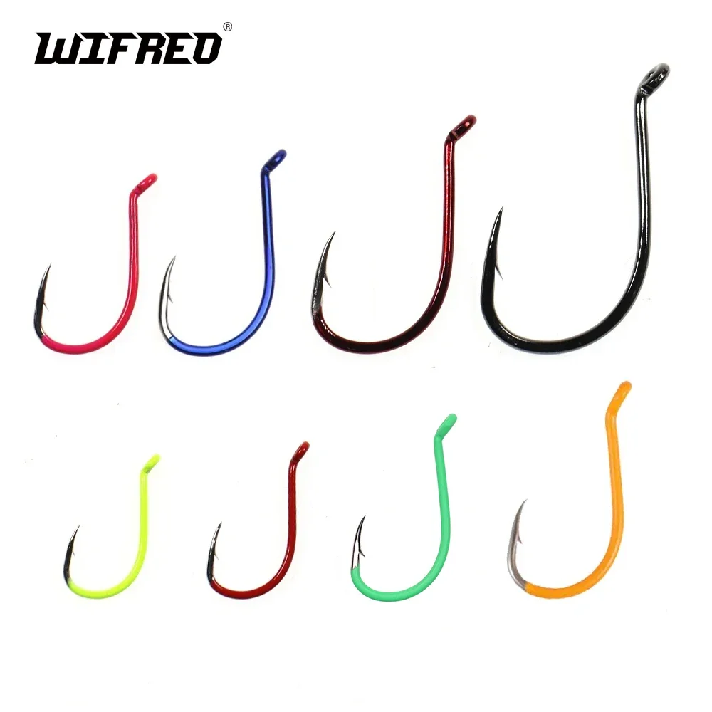 

WIFREO Luminous High Carbon Steel Fishing Hooks UV Fluorant Offset Octopus Beak Bait Saltwater Fishhook Accessories #10-#10/0