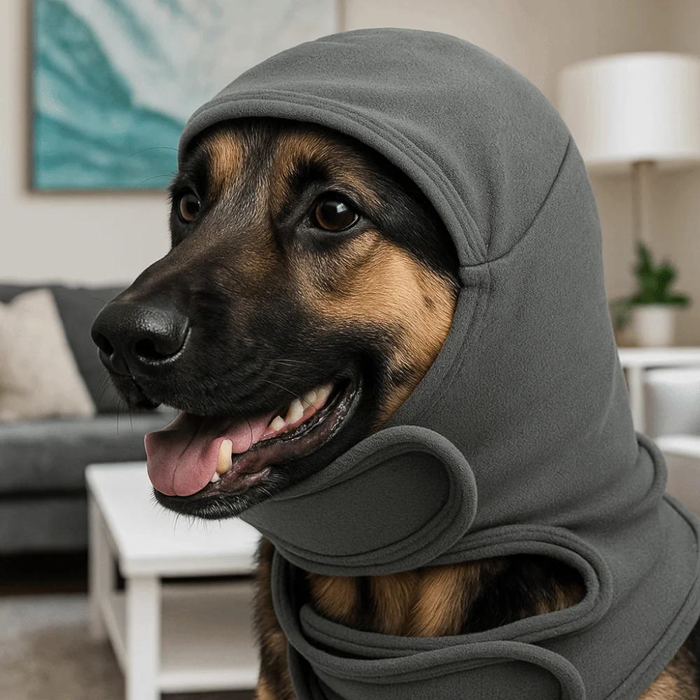 Warm Dog Calming Hood Adjustable Breathable Dog Ear Cover Washable Comfortable Dog Windproof Hat Veterinary Visits