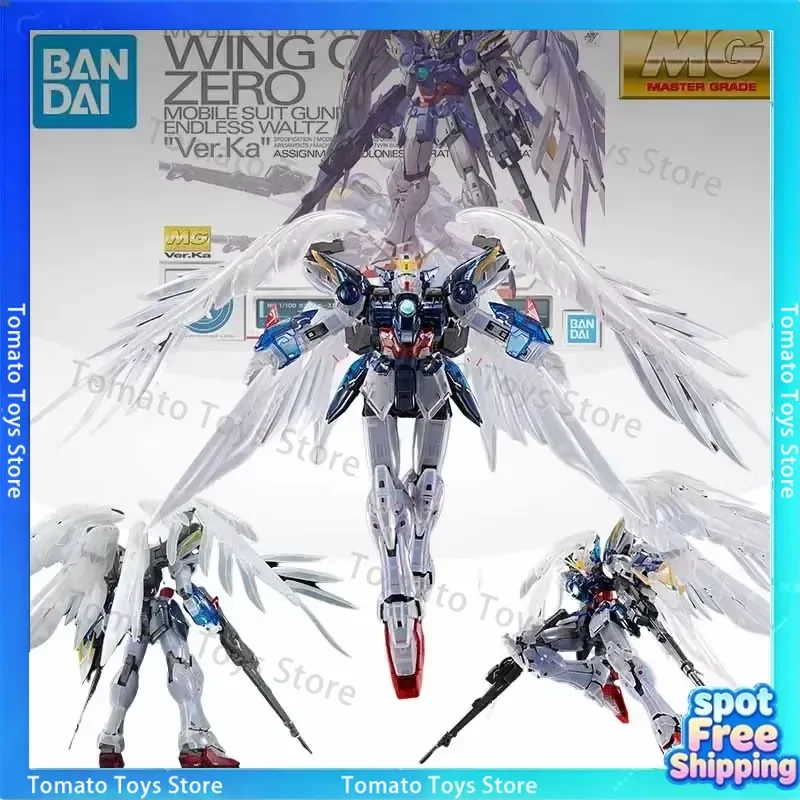 Bandai Gundam Wing Zero EW Ver.Ka MG 1/100 Modellbausatz Flying Wing Gundam Zero Anime Actionfigur Bausatz für Jungen