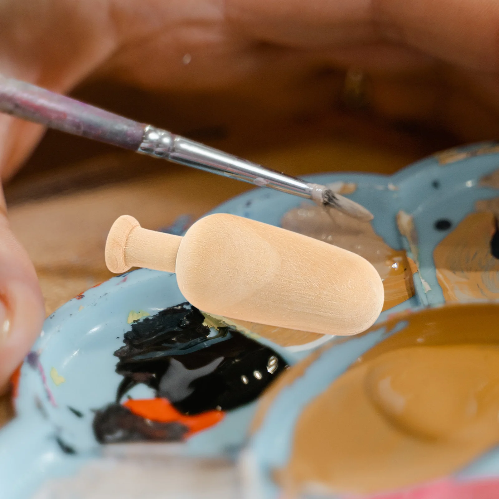 Arbres en bois non finis pour bricolage, matériaux créatifs faits à la main, mini graffiti en bois, décoration artisanale pour enfant, 20 pièces