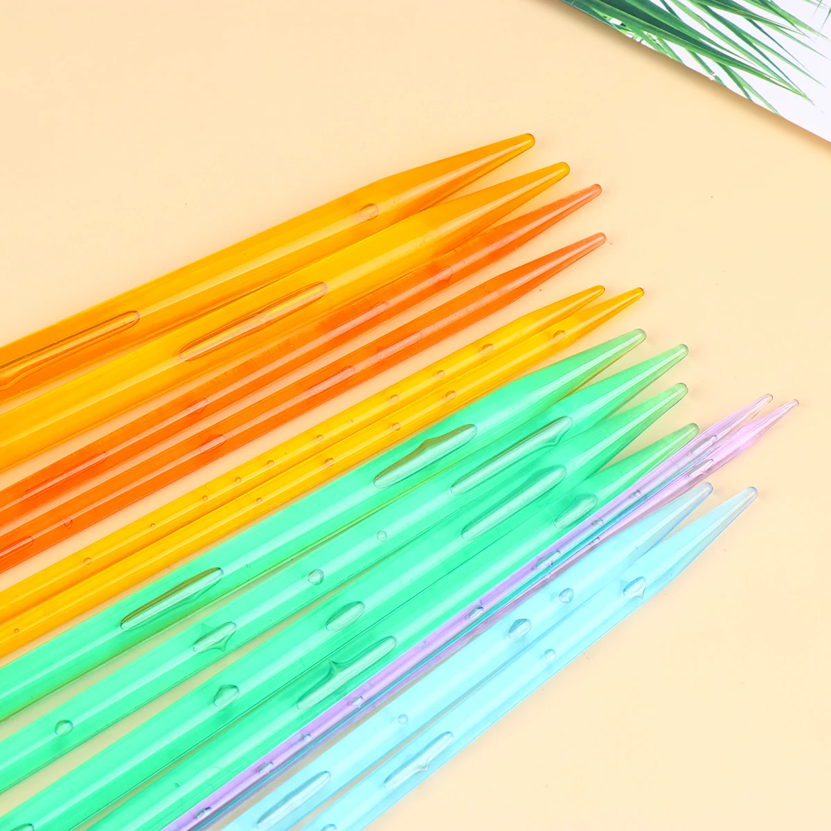 

Acrylic Knitting Needles Crochet Tools Hand Stitch Rods Crystal Chunky Wheel Smooth Durable Practical Sweater Scarf Carpet