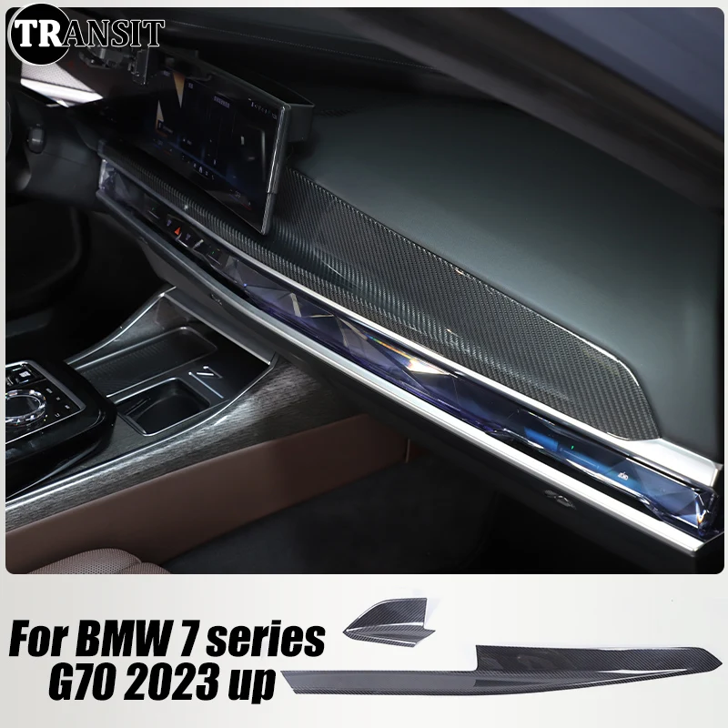 

Real Carbon Fiber For BMW 7 Series G70 2023-2025 Car Central Control Instrument Decorative Panel Interior Accessories LHD RHD