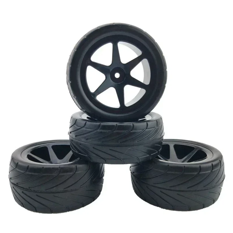 4 PCS For 1/10 Off-Road Vehicle Tire HPI WR8 Running Broker Road Tire Flat Running Tire LC 1/10 Off-Road Vehicle