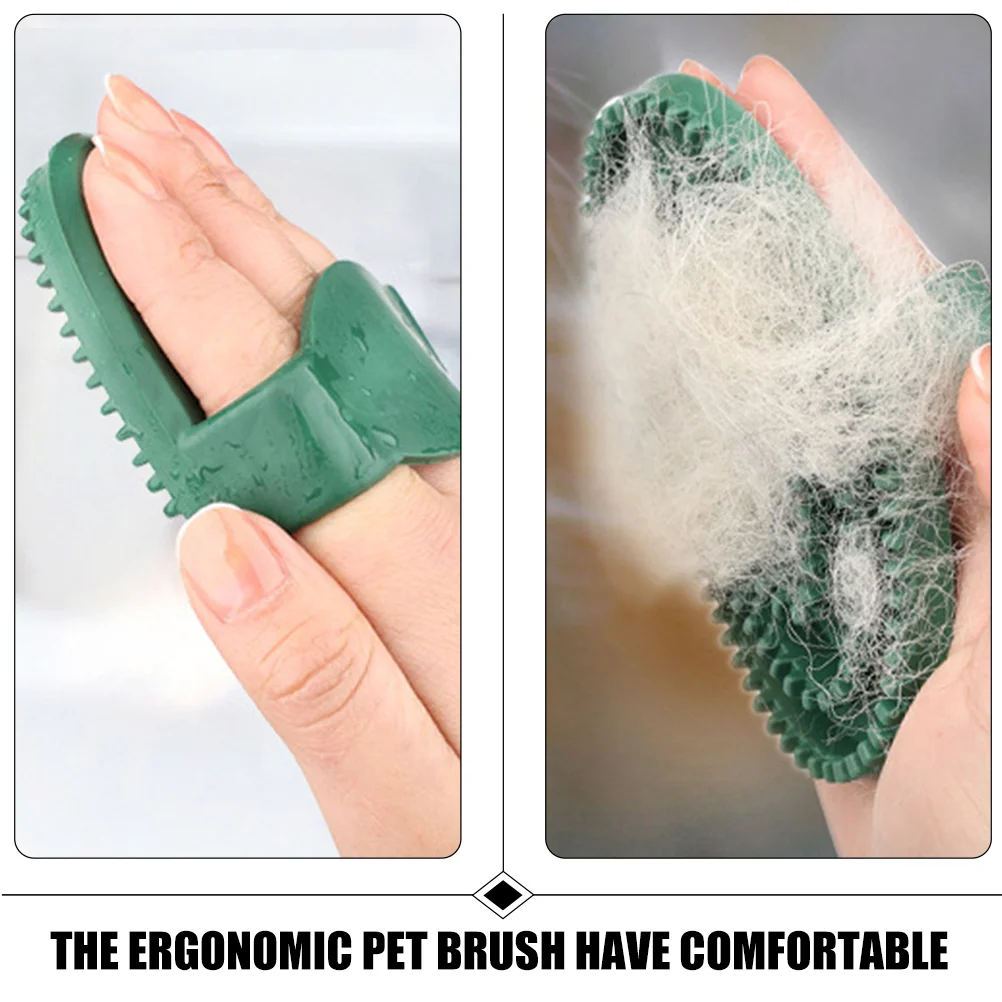 Curry Brush for Dogs Shampoo Pet Bath Supplies Pets Scrubber Massager Green