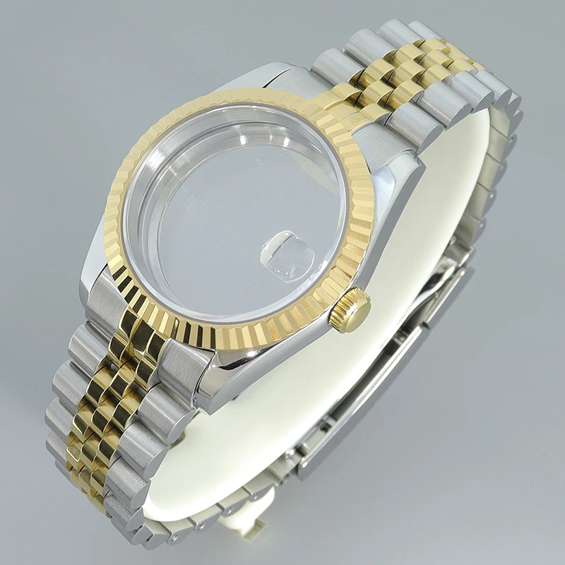 

Корпус часов 36 мм 39 мм из нержавеющей стали DJ SK с сапфировым стеклом для nh35 nh36 nh34 8215 Автоматические часы Movt аксессуары юбилейный браслет