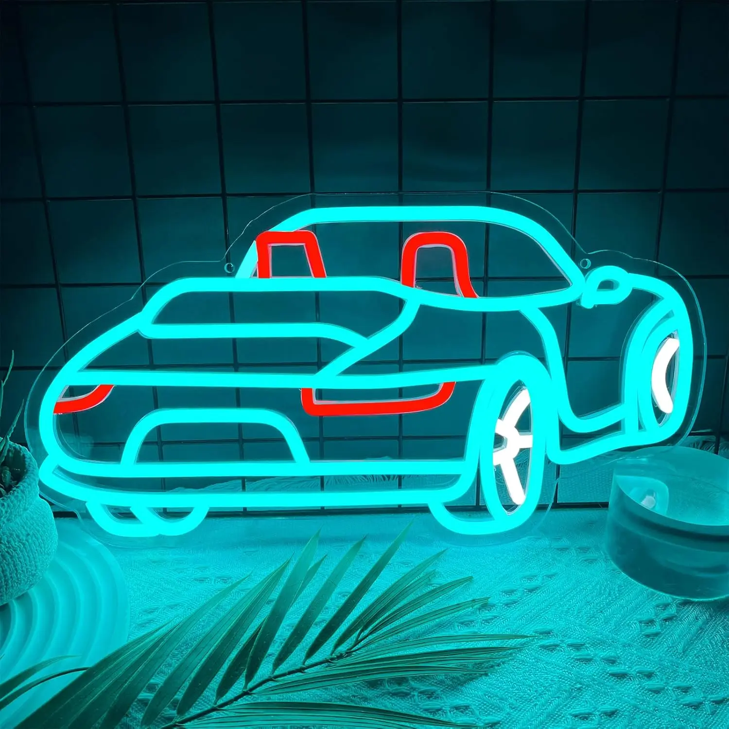 

Racing Car Neon Sign Art Wall Light USB LED Neon Light for Ame Rooms Garages Bar Kids Bedroom Decoration Birthday Gift