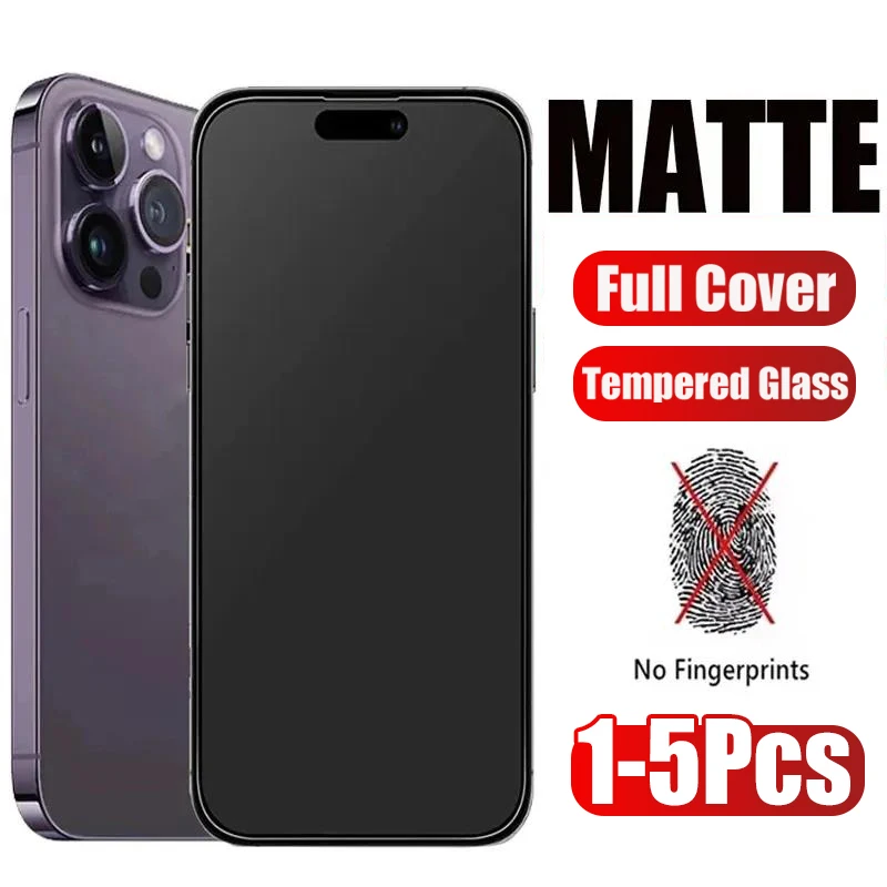 1-5 Stück Mattes Panzerglas für iPhone 17 16 15 14 13 12 11 Mattierte Displayschutzfolien für iPhone 17 Pro Max 13 Mini Glasfolie