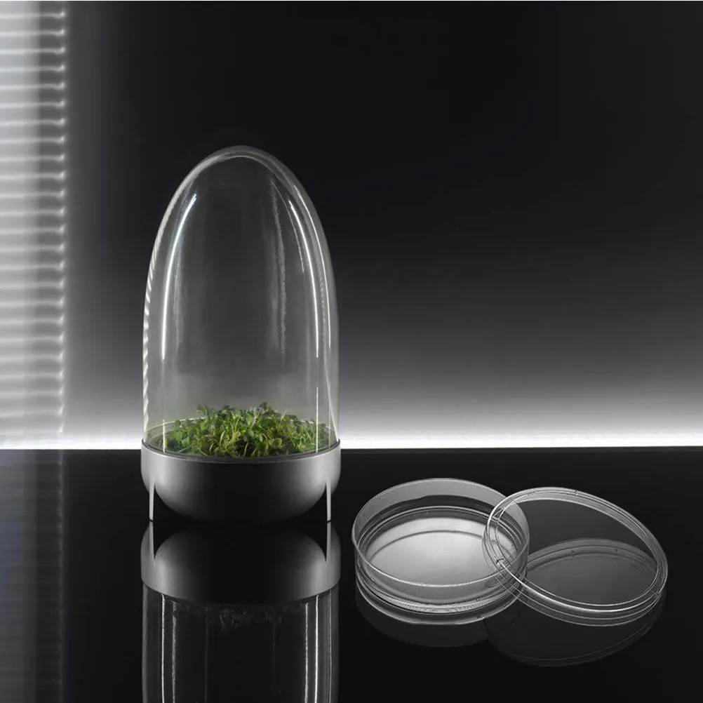 10Pcs Laboratory Petri Plates Clear Plastic with Lid Multipurpose Plant Cell Tissue Culture Chemistry Education Science Research