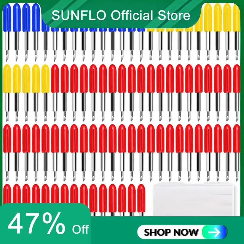 

Режущие лезвия SUNFLO — 90 шт. Сменные лезвия для Explore Air/Maker/Expression, 60 шт. 45 ° Стандартные лезвия
