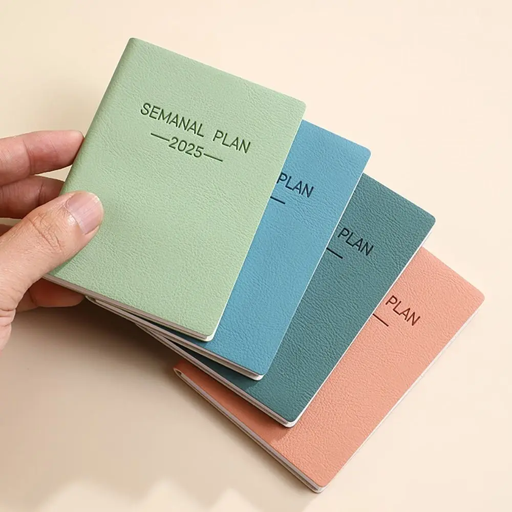 สมุดบันทึก A5 ปี 2025 แบบสร้างสรรค์ ภาษาสเปน พร้อมรายการสิ่งที่ต้องทำ สมุดโน้ต A5 สีโมรันดี พร้อมปฏิทิน วางแผนรายวัน รายสัปดาห์ รายเดือน สำหรับนักเรียน