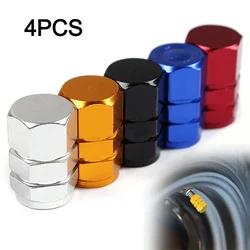 4PCS Car Tire Valve Stems Cap Knurling Style Tire Valve Cap Aluminum Tire Wheel Stem Air Valve Cap car Universal accessories