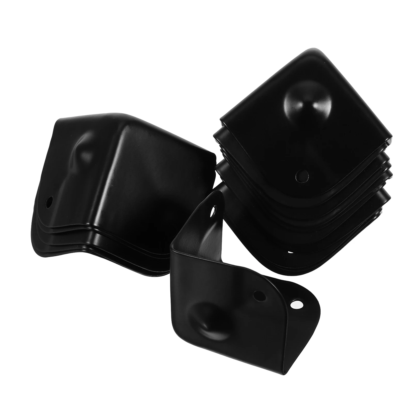 

16pcs Triangle Ball Cabinet Edge Protector Metal Corner Speaker Aluminum Guard Durable Furniture Plate Black Protectors Cabinet