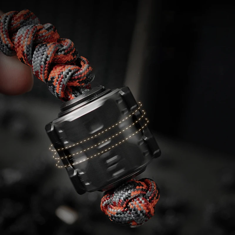 MUYI Tide Product Sonic Mecha EDC Knife Pendant Fingertip Spinner Titanium Alloy DIY Umbrella Rope Bead Men\'s Gyro Jewelry