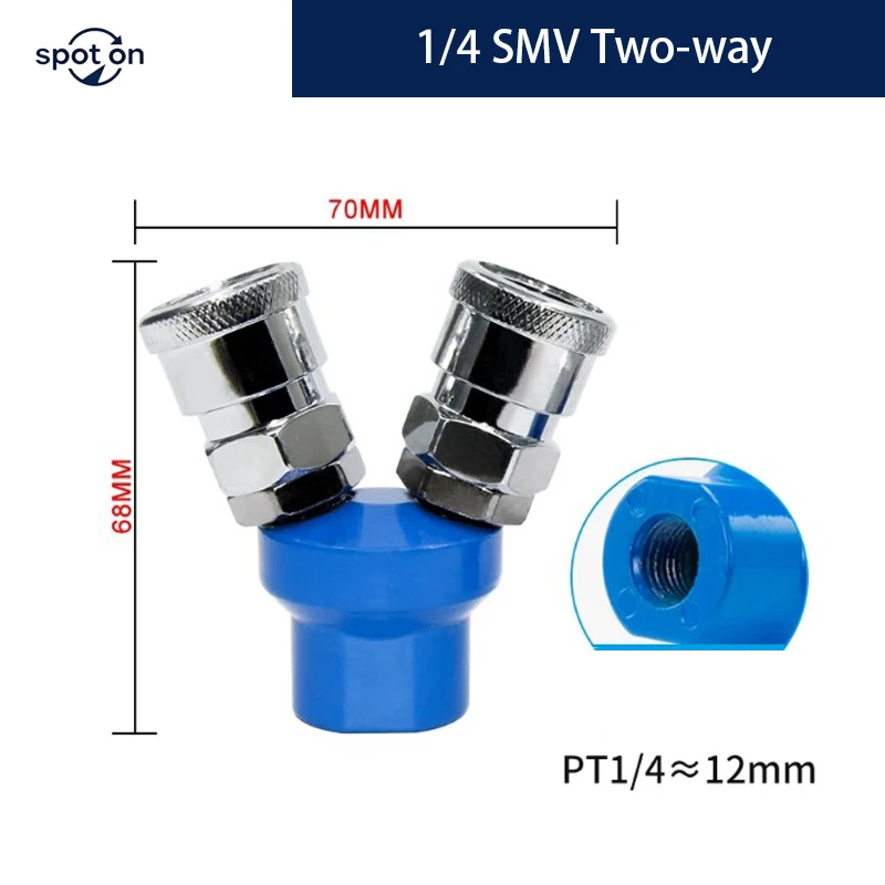 Pneumatic Connector For Air Compressor SMV Round Two-way SMY Round Three-way Internal Thread Quick Connector Pneumatic Tool