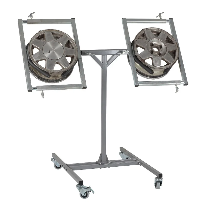 Car Tire Repair Stand Hub Steel Rim Painting Display Rack Wheel Repair Stand Mobile Tool