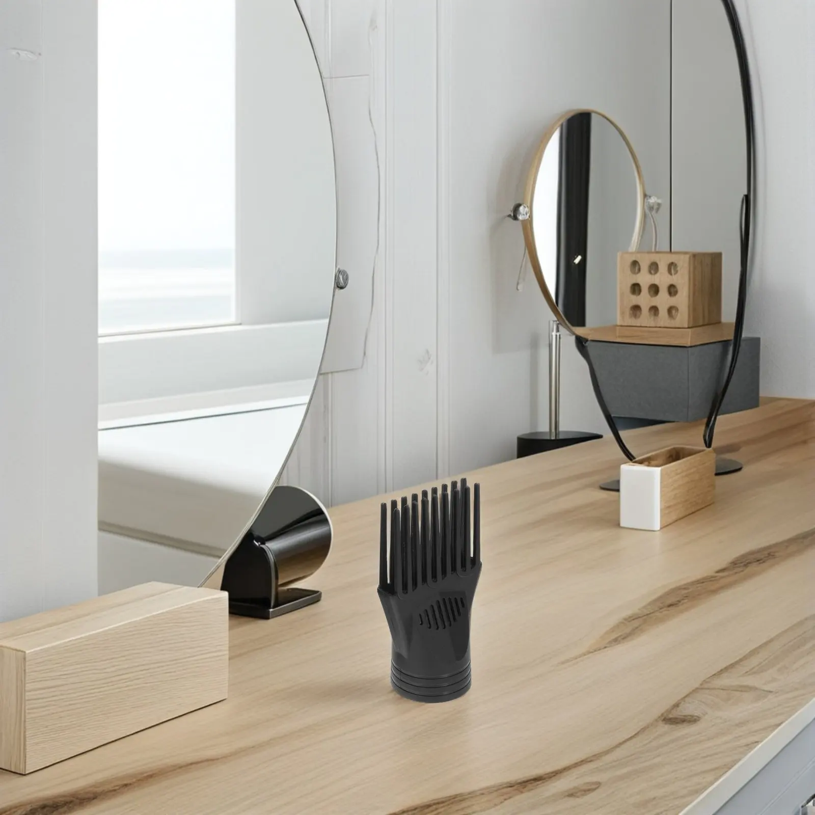Black Universal Hair Dryer Comb Attachment for Straightening Smoothing Volume Styling Salon-Quality Precision Airflow
