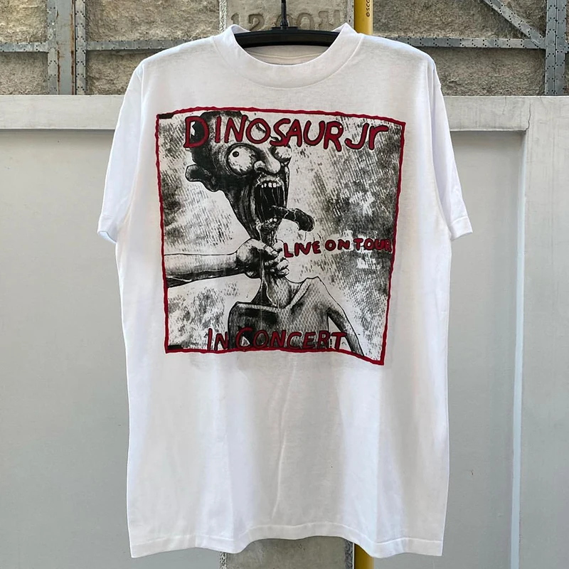

Dinosaur Jr. Dinosaur II Rock Band Men's Summer Casual Short Sleeve T-Shirt Chic Comic Sense American Vintage Half Sleeve Tide