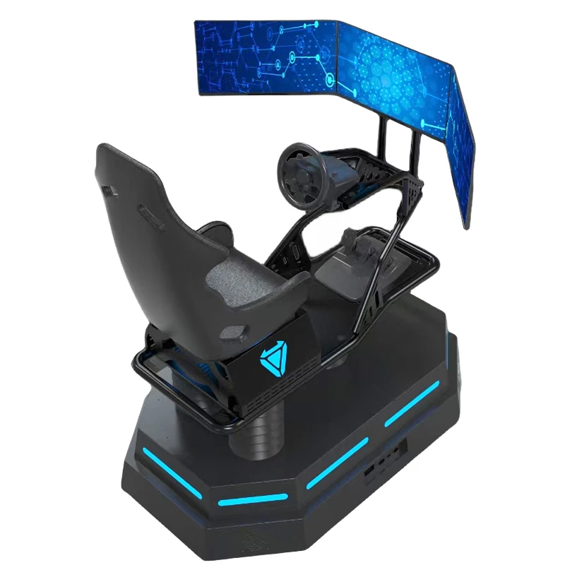 Gra wyścigowa na trzy ekranie, emulator wyścigów na trzy ekranie, wirtualna realność wyścigowa, emulator wyścigów.