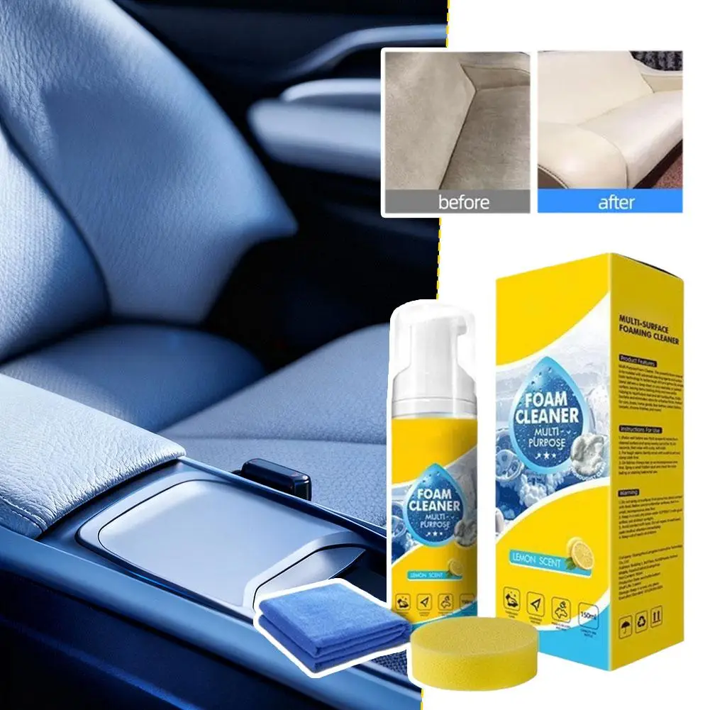 Multi-Enzyme Foam Cleaner For Car Interior Leather, Plastic & Fabric Steering Wheel Seat Decontamination Maintenance Spray view 4