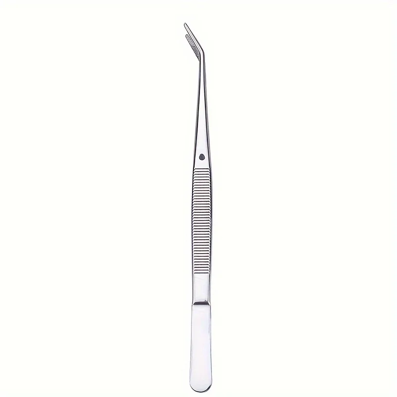 1pcs / 2pcs Stainless Steel Multi-Purpose Tweezers - Perfect For Nail Art, Dental Crystals & Cotton Picking