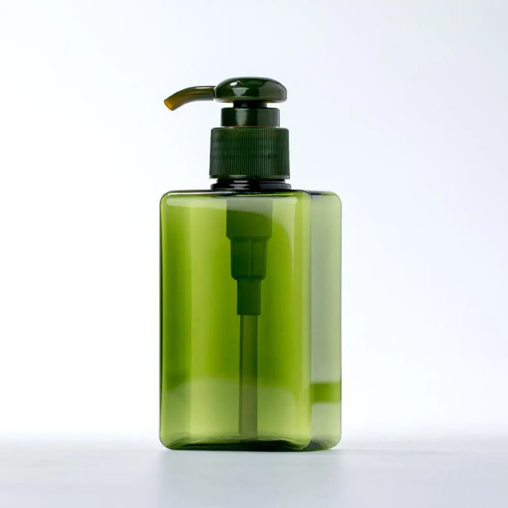 

3Pcs Squared Plastic Shampoo Bottles Reusable Press Dispenser for Lotion Shower Gel Liquid Soap Portable Fashion Shampoo Bottle