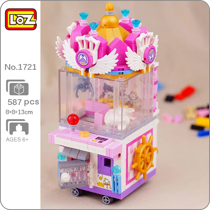 LOZ 1721 Amusement Park Angel Clip Dolls Machine Playground Pet Animal Doll Mini Blocks Bricks Building Toy For Children No Box