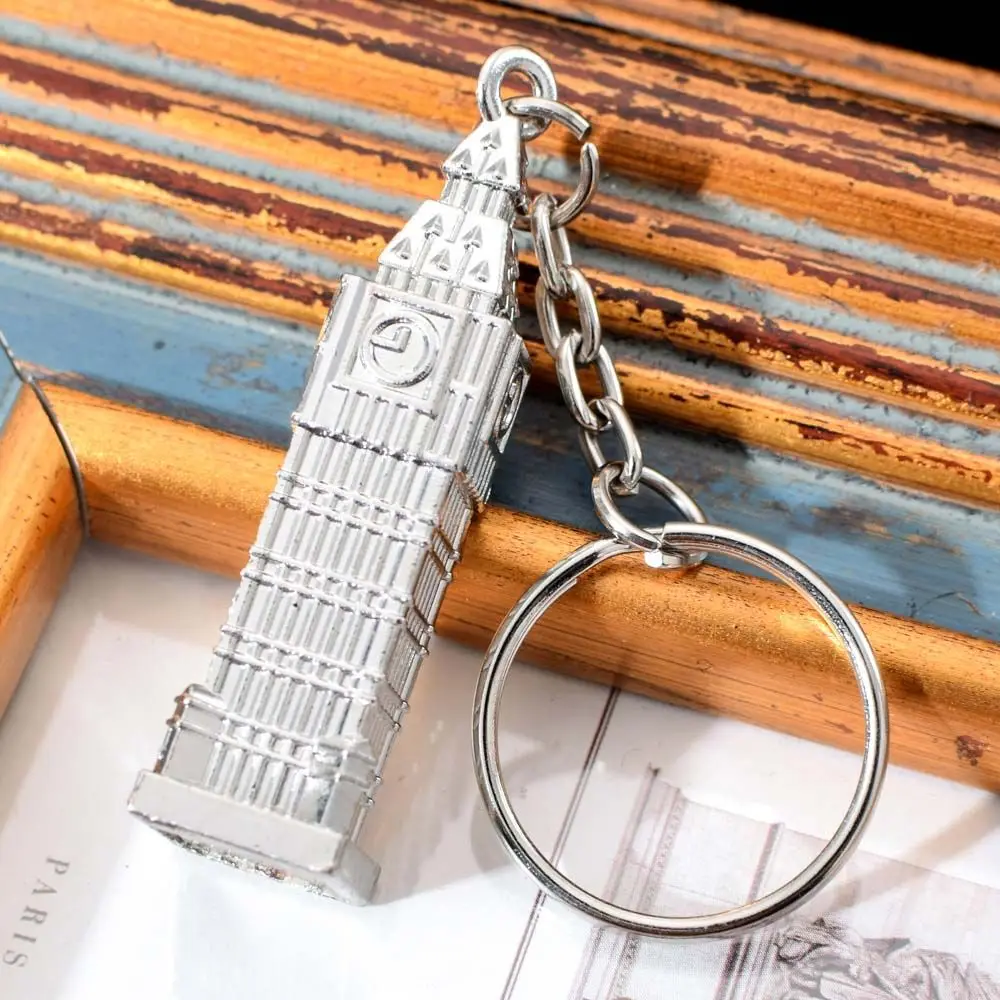 Fashion British Unisex London Big Ben Clock Women Key Ring Key Holder Metal Keychain