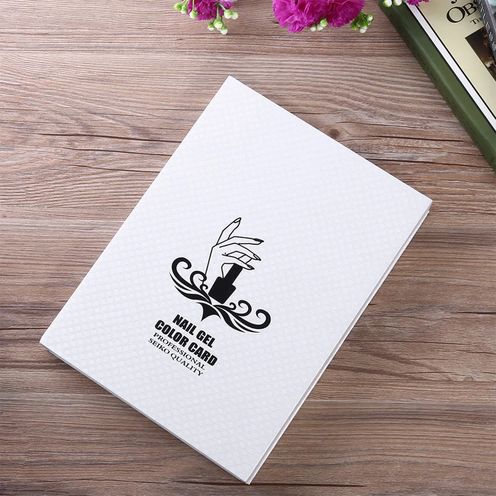 216 Colors Manicure Display Book White Color Display Booklet Nail Polish Display Chart Nail Art Showing Shelf Nail Art Supplies