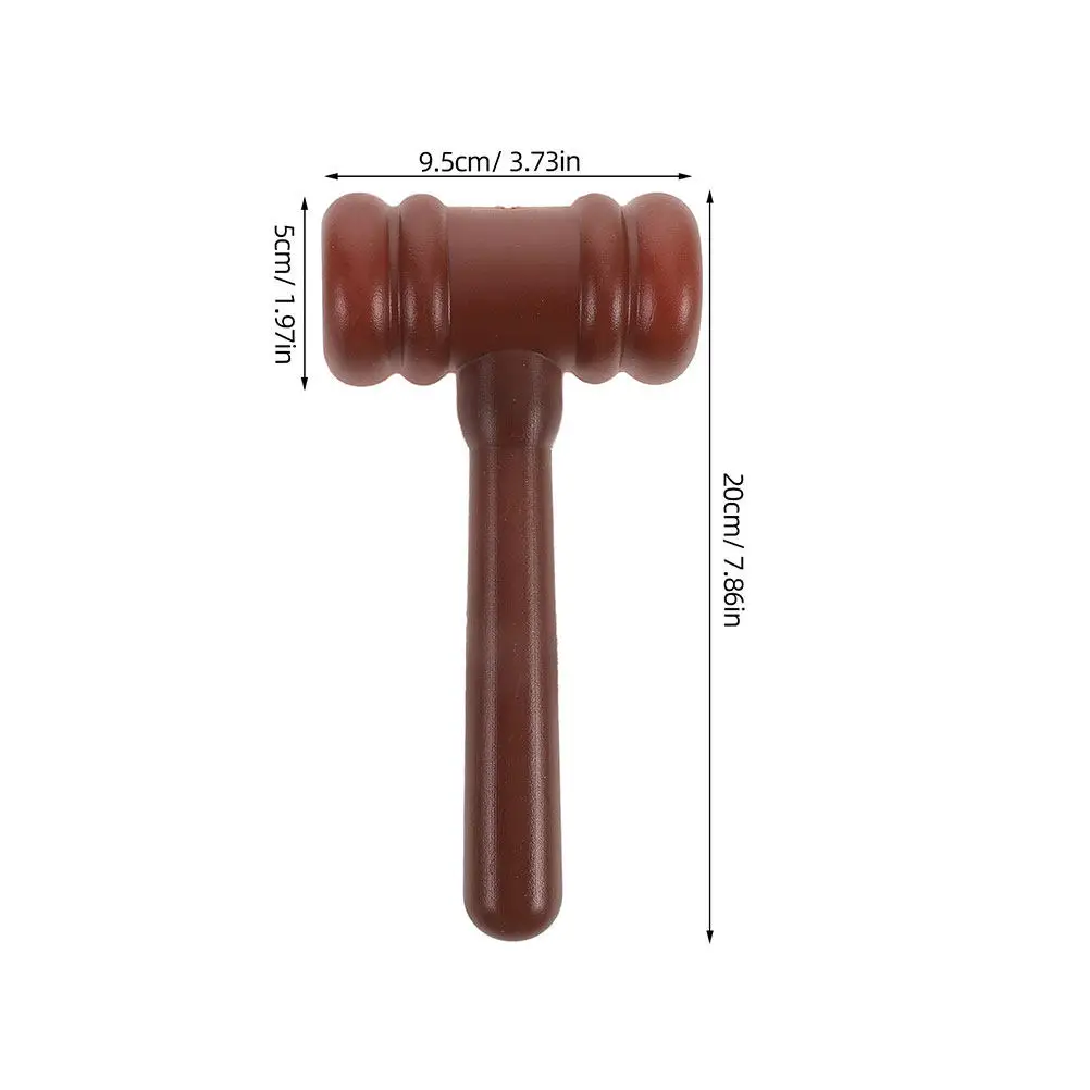 2Pcs Kids Judge Hammer Plastic Gavel Role Play Accessory Mini Mallet for Costume Party School Play Law Learning Prop