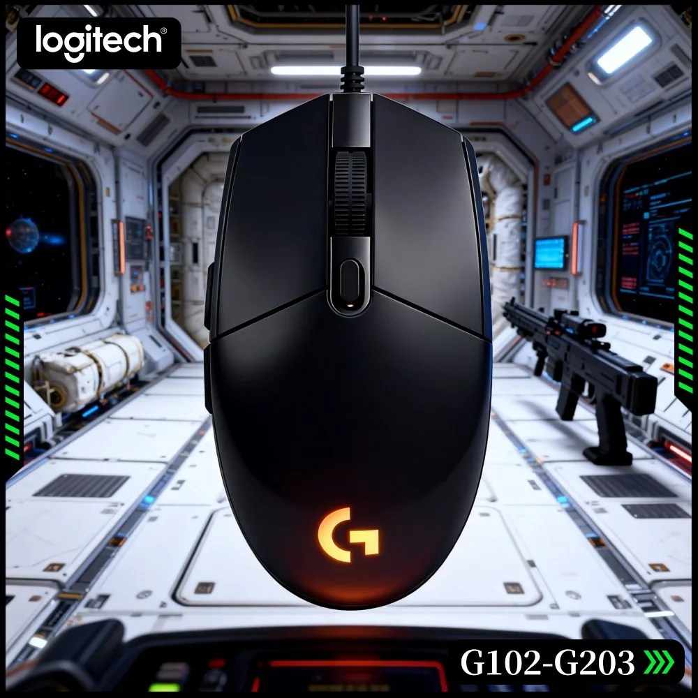 Logitech G102 Prodigy Gaming Mouse, 1Ms Response Time, 20M Click Durability, RGB Sync For Windows 10
