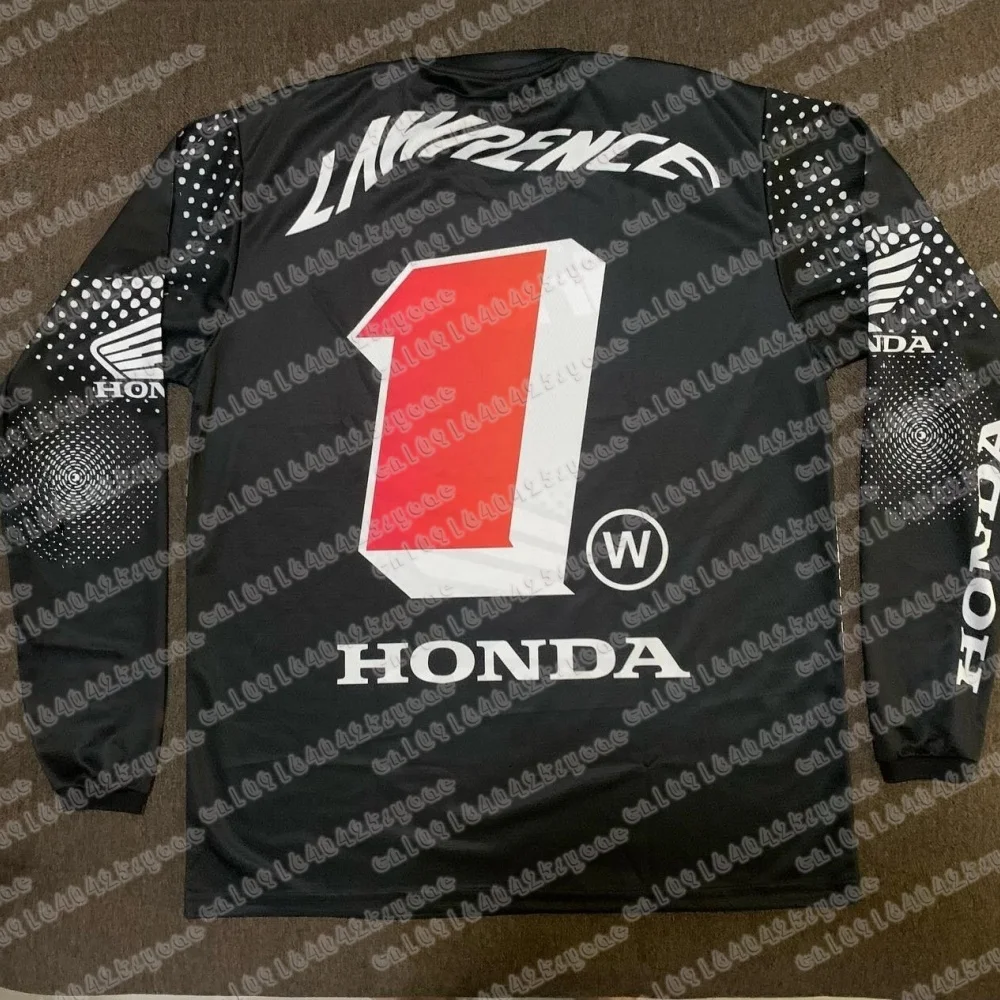 

2025 Summer Motocross Replica#1 Lawrence Honda Racing Team Reprint Jersey Loose Breathable 3D Printed Quick Dry long sleeve