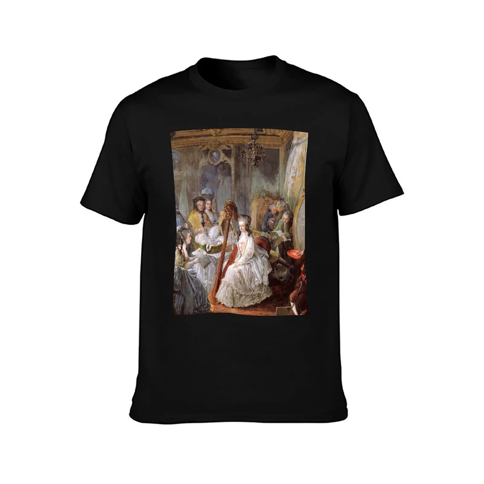 Marie Antoinette playing the harp at the French Court - Jean-Baptiste André Gautier-Dagoty T-Shirt