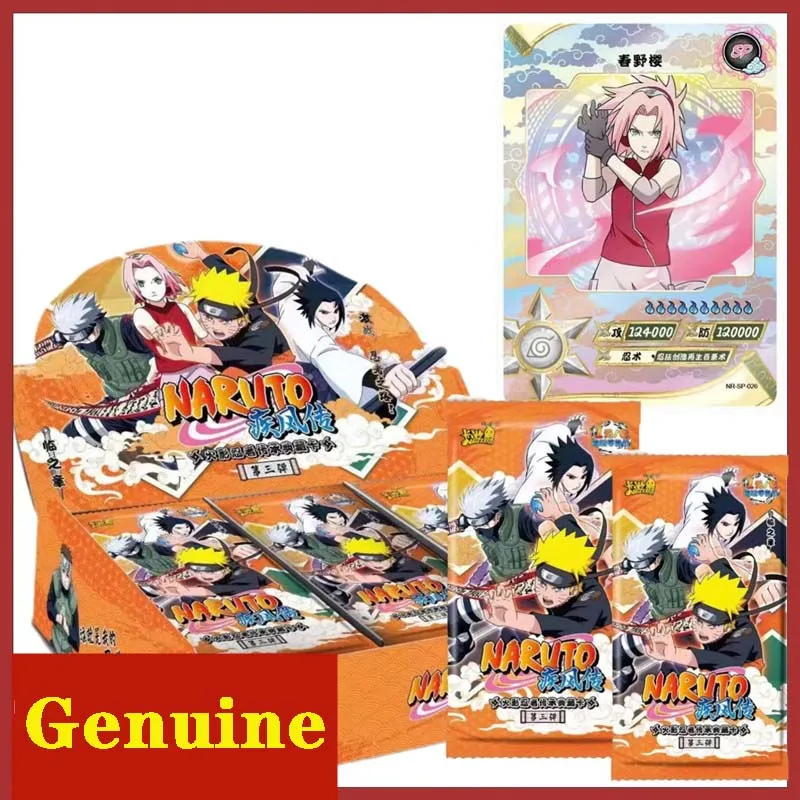 

Kayou Naruto Set Booster Box Cards Case Tier1，Wave3 Official Anime Limited Edition Playing Cards Games Toys Child Gifts