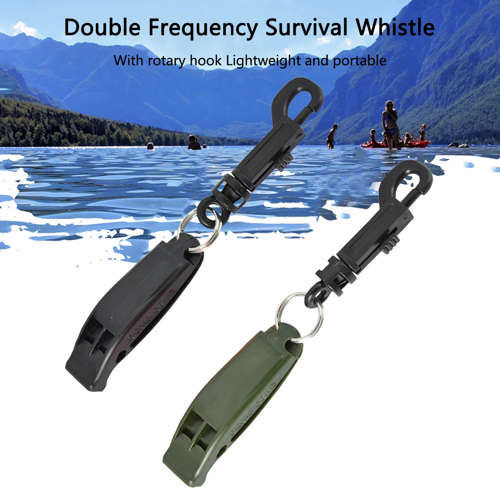 Dual Frequency Emergency Whistle One-piece Design Sos Whistle Loud Voice High Low Audio Whistle Strong Penetration Diving Rescue