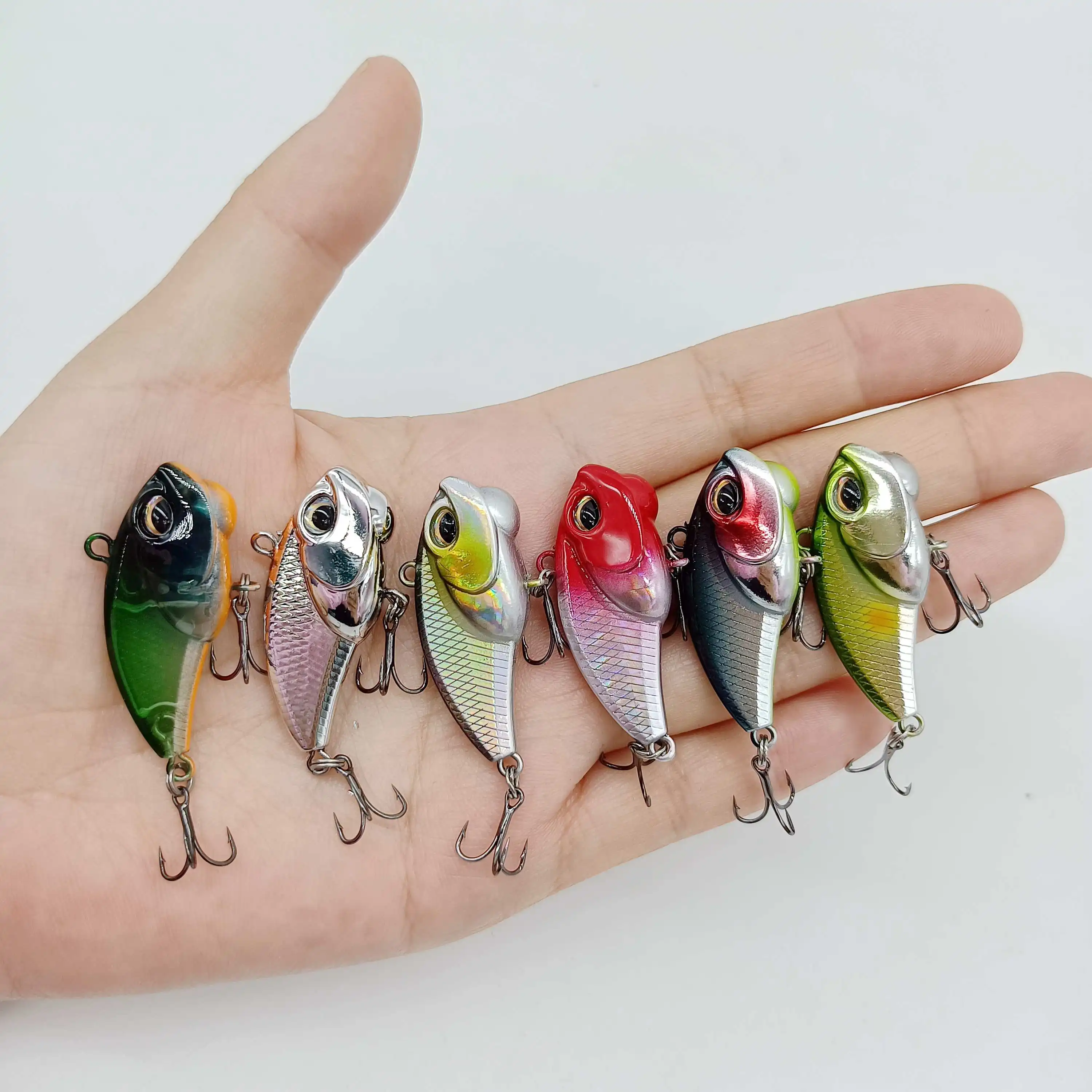 DUODUOYU 1PCS Sinking VIB Fishing Lures 3.5g/40mm Mini VIB Trout Wobbler Crankbait Hard Baits Bass Pesca Fishing Tackle