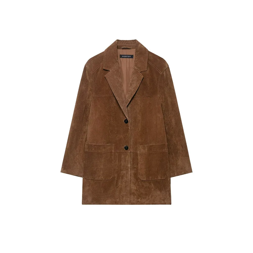 

Autumn and winter new women's fashion versatile solid color long jacket jacket