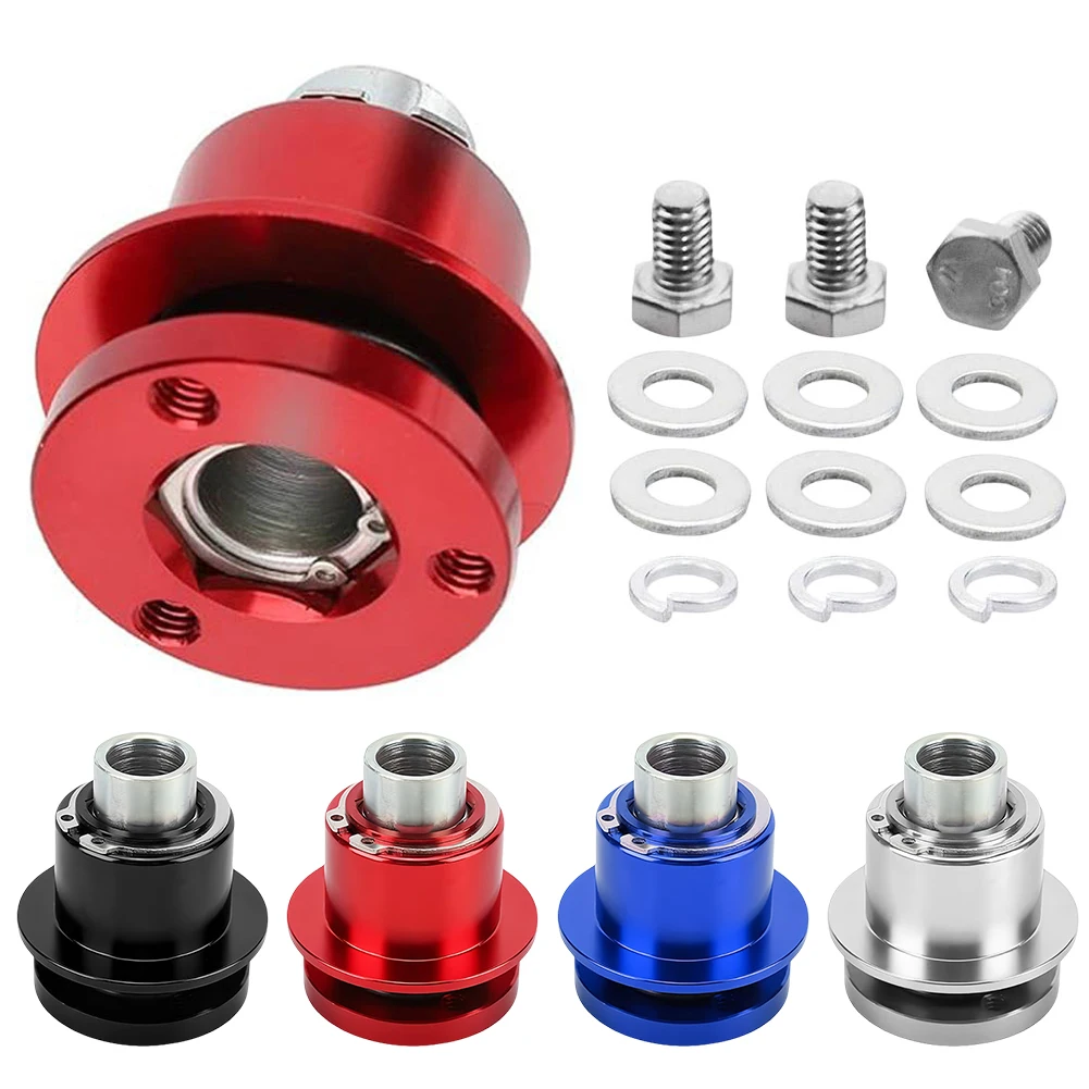 3/4 Inch Shaft Steering Wheel Hub Quick Release 360 Steering Wheel Quick Release Disconnect Aluminum for 3 Hole Hub IMCA Racing