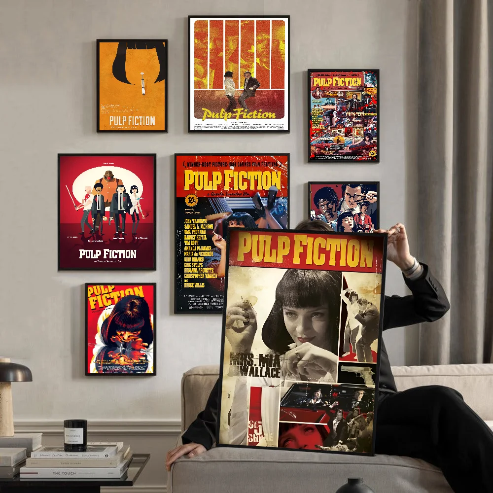 Pulp Fiction Whitepaper Poster Vintage Room Bar Cafe Decor Vintage Decorative Painting