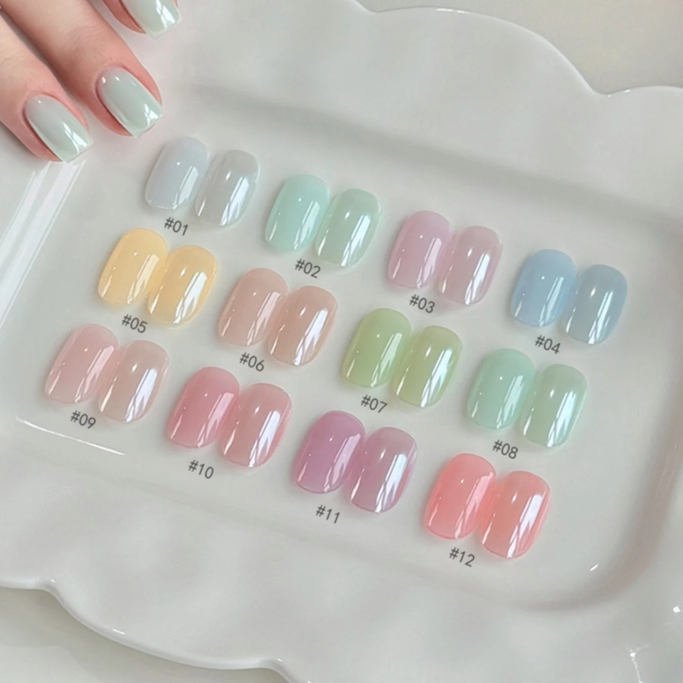 MIANEL Vitality Milk Candy Series Nail Gel 2026 New Style, Brightening Dopamine Macaron Color Nail Gel, Comes with Gold Dust