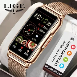 Lige Smart Bracelet Women Smartwatch Men Heart Rate Blood Oxygen Waterproof Sport Smart Band Watch For Ladies Android IOS +Gift