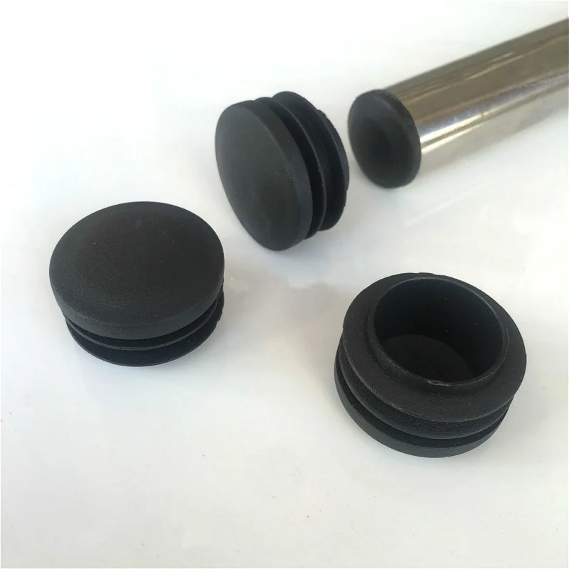 10pcs PVC Round Pipe Plug Black 10-76mm Inner Hole Dust Cover Furniture Leg Plug Chair Blanking End Caps Protector  Hardware