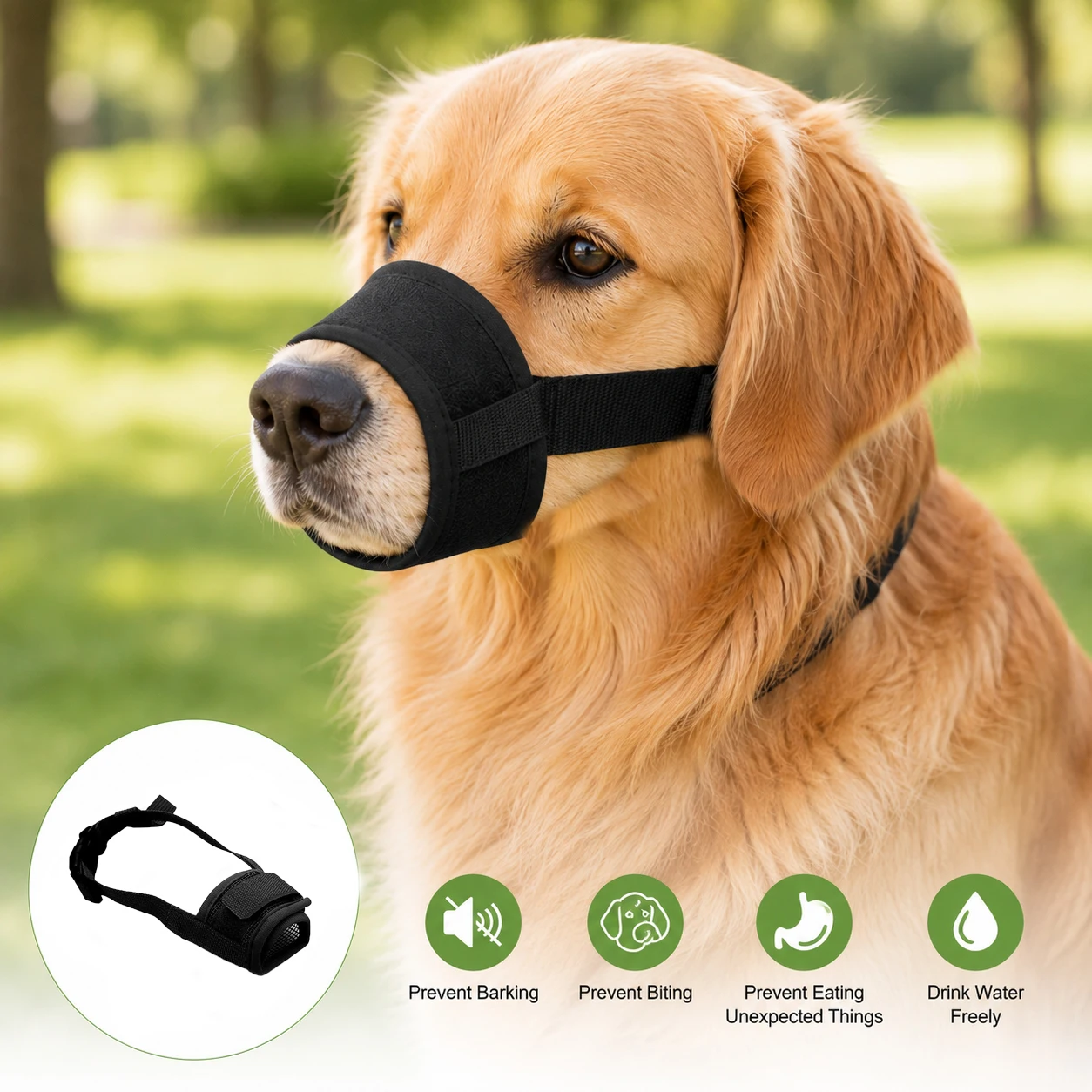 Pet Dog Mask Mouth Stop Chewing For Adjustable Pet Dog Mouth Guard Prevent Chewing Eating Breathable Comfortable Muzzle