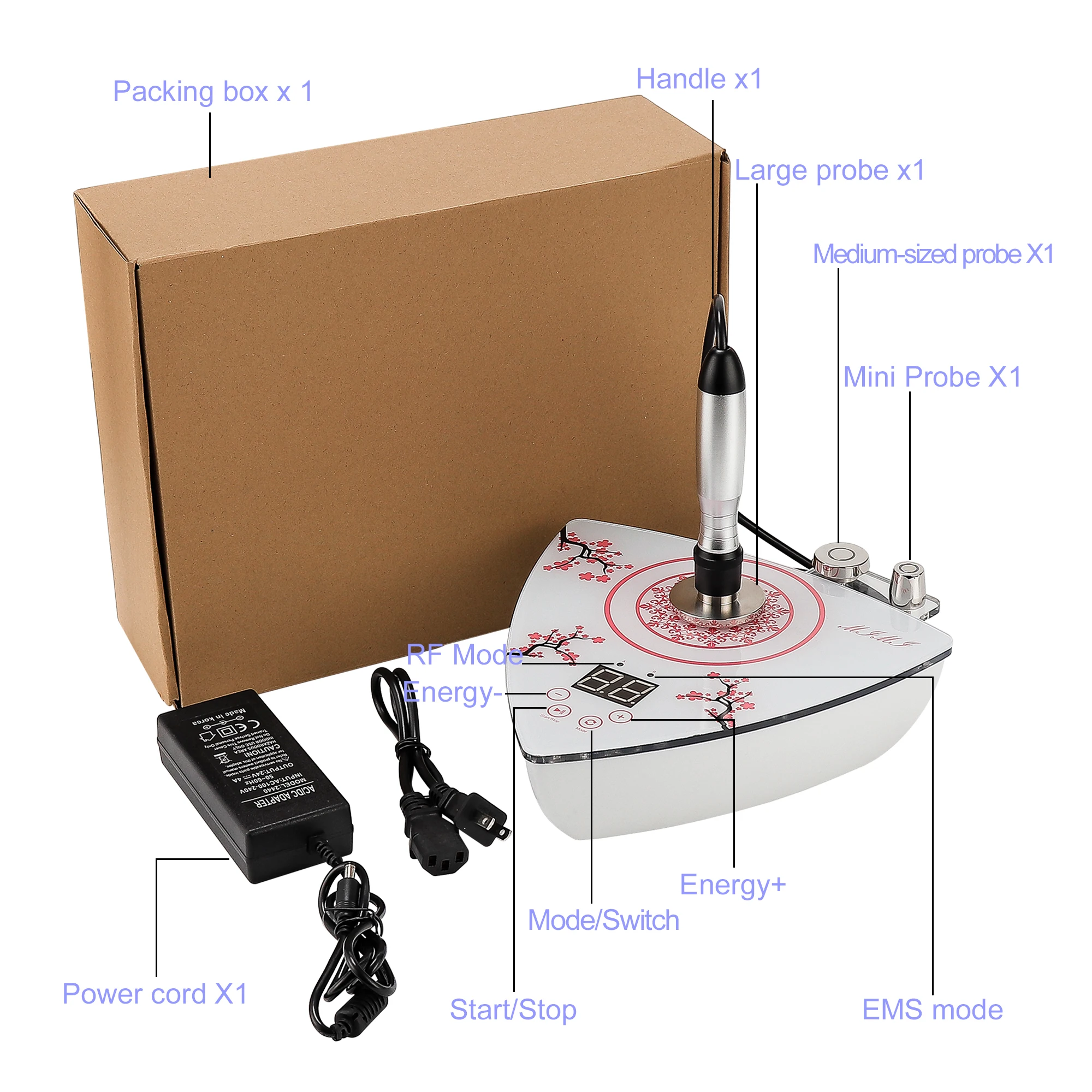 new 2 in 1 RF Beauty Machine Eye Skin Care Tool Skin Rejuvenation Skin Tighten Face Lifting Body Face Massagern